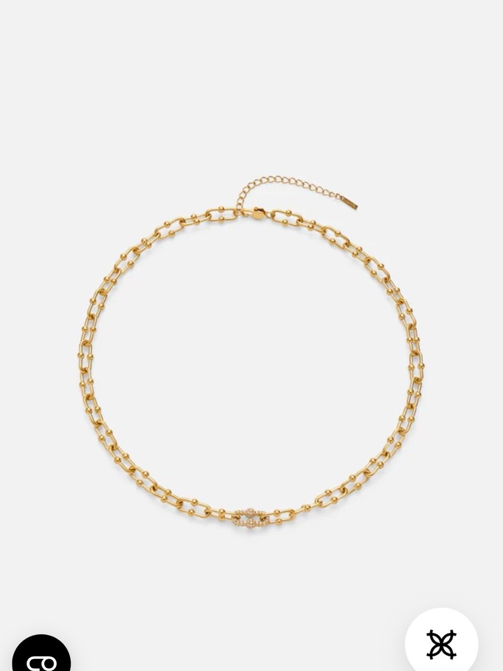 Cainte Delicate Gold-Link Necklace for Women - Picture 3 of 6